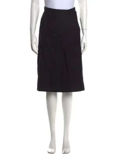 Pre-owned Jil Sander Virgin Wool Knee-length Skirt In Black