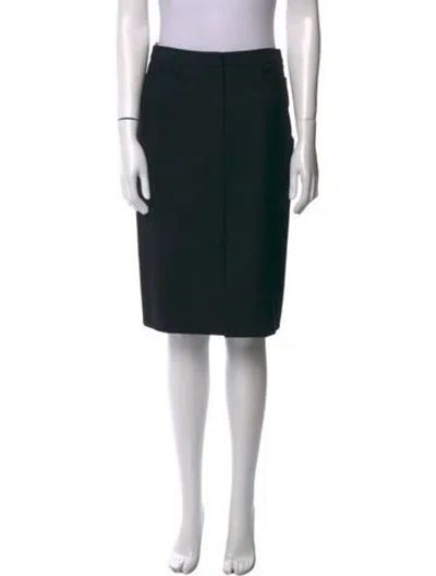 Pre-owned Jil Sander Virgin Wool Knee-length Skirt In Black