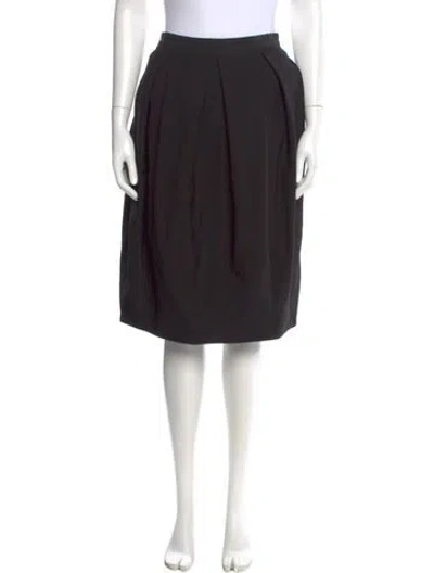 Pre-owned Jil Sander Virgin Wool Knee-length Skirt In Black