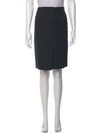 Pre-owned Jil Sander Virgin Wool Knee-length Skirt In Black