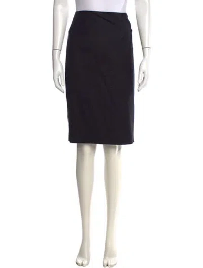 Pre-owned Jil Sander Virgin Wool Knee-length Skirt In Black