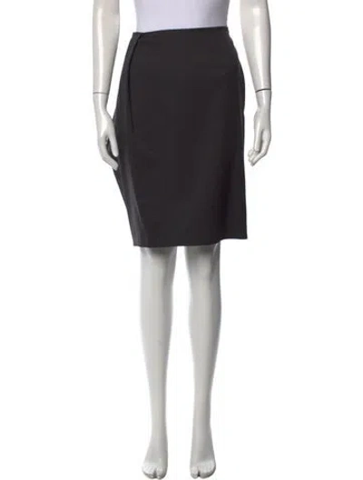 Pre-owned Jil Sander Virgin Wool Knee-length Skirt In Black