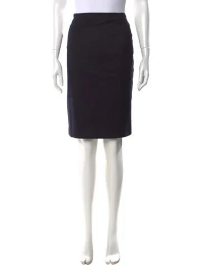 Pre-owned Jil Sander Virgin Wool Knee-length Skirt In Black