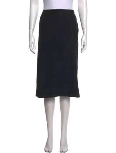 Pre-owned Jil Sander Virgin Wool Knee-length Skirt In Black