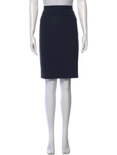 Pre-owned Jil Sander Virgin Wool Knee-length Skirt In Blue