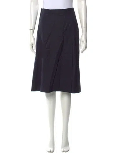 Pre-owned Jil Sander Virgin Wool Knee-length Skirt In Blue