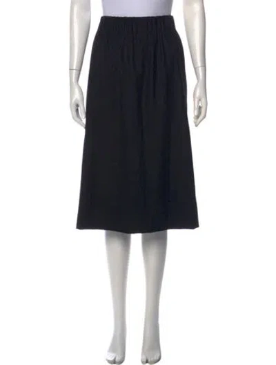 Pre-owned Jil Sander Virgin Wool Knee-length Skirt In Blue