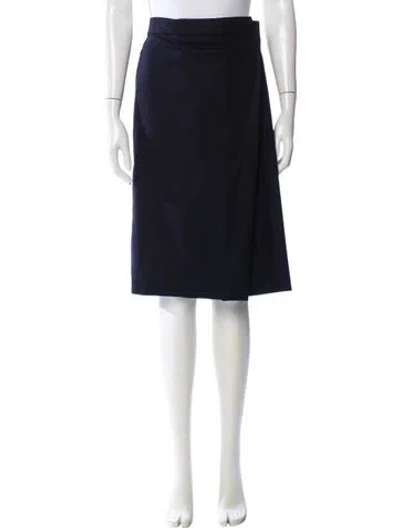Pre-owned Jil Sander Virgin Wool Knee-length Skirt In Blue