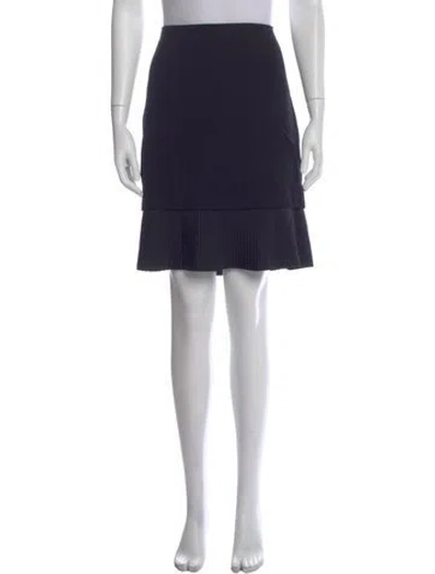 Pre-owned Jil Sander Virgin Wool Knee-length Skirt In Blue