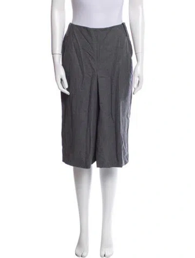 Pre-owned Jil Sander Virgin Wool Knee-length Skirt In Gray