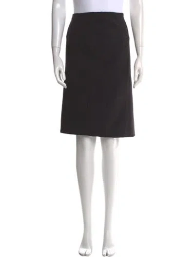 Pre-owned Jil Sander Virgin Wool Knee-length Skirt In Gray