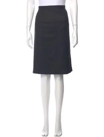 Pre-owned Jil Sander Virgin Wool Knee-length Skirt In Gray