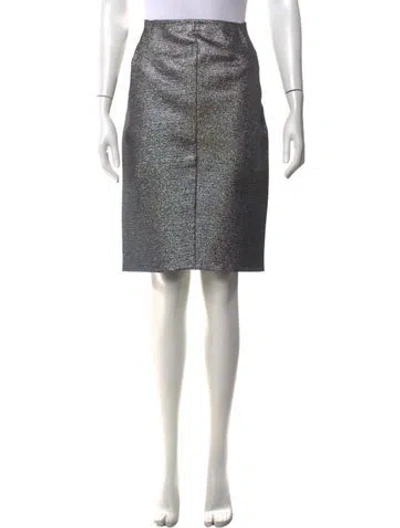 Pre-owned Jil Sander Virgin Wool Knee-length Skirt In Gray