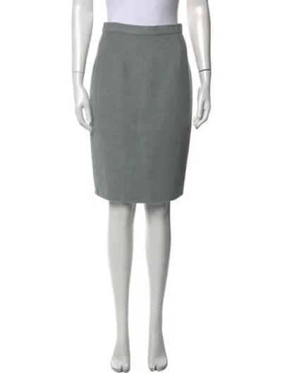 Pre-owned Jil Sander Virgin Wool Knee-length Skirt In Green