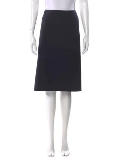 Pre-owned Jil Sander Virgin Wool Knee-length Skirt W/ Tags In Black