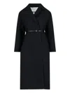 Jil Sander Coat 05 Bonded Soft Diagonal Wool And Nylon In Black