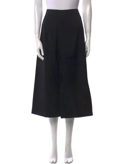 Pre-owned Jil Sander Virgin Wool Midi Length Skirt In Black