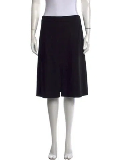 Pre-owned Jil Sander Virgin Wool Midi Length Skirt In Black