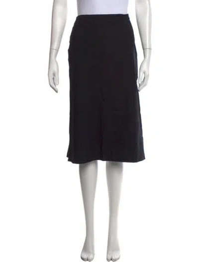 Pre-owned Jil Sander Virgin Wool Midi Length Skirt In Black