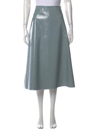 Pre-owned Jil Sander Virgin Wool Midi Length Skirt In Gray