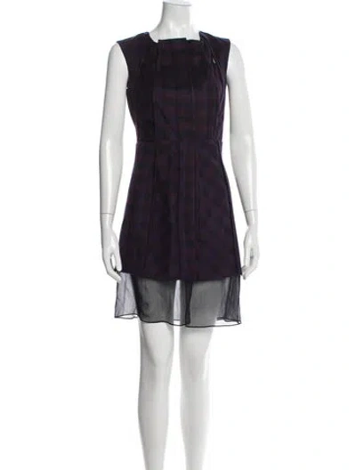 Pre-owned Jil Sander Virgin Wool Mini Dress In Black