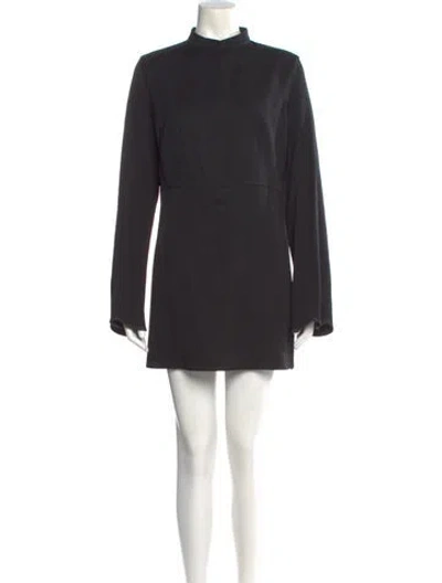 Pre-owned Jil Sander Virgin Wool Mini Dress W/ Tags In Gray