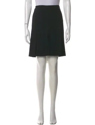 Pre-owned Jil Sander Virgin Wool Mini Skirt In Black