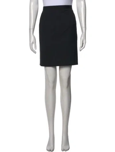 Pre-owned Jil Sander Virgin Wool Mini Skirt In Black