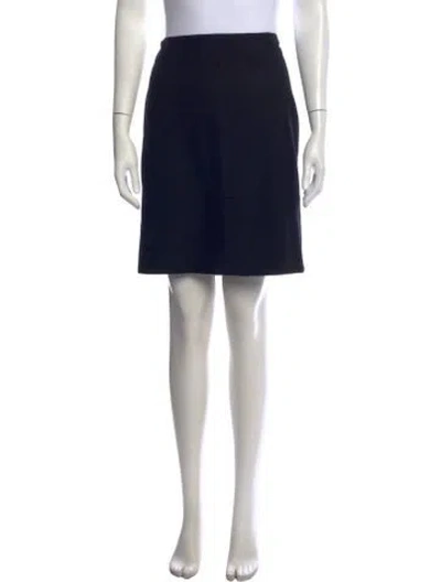 Pre-owned Jil Sander Virgin Wool Mini Skirt In Black