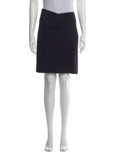 Pre-owned Jil Sander Virgin Wool Mini Skirt In Blue