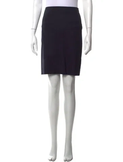 Pre-owned Jil Sander Virgin Wool Mini Skirt In Blue