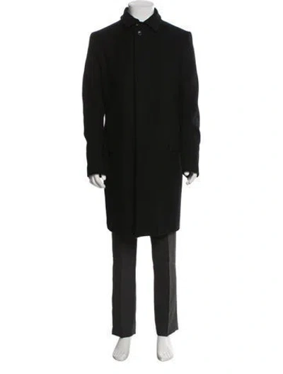 Pre-owned Jil Sander Virgin Wool Overcoat In Black