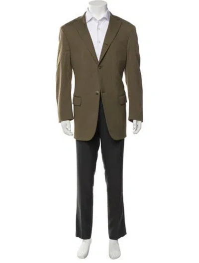 Pre-owned Jil Sander Virgin Wool Overcoat In Green