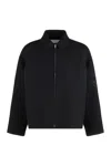 Jil Sander Zipped Up Wool Jacket In Black