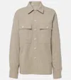 Jil Sander Virgin Wool Overshirt In Ginger