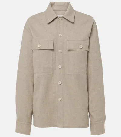 Jil Sander Virgin Wool Overshirt In Ginger