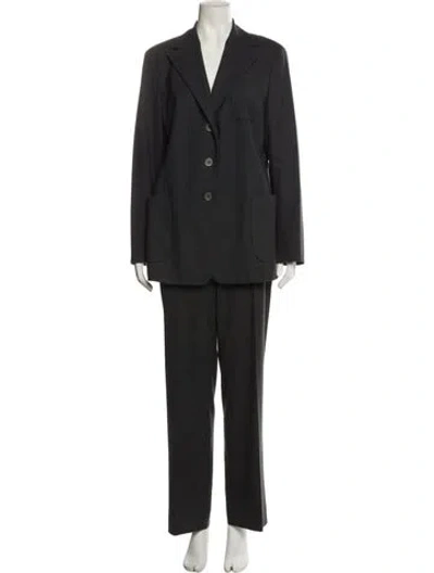 Pre-owned Jil Sander Virgin Wool Pantsuit In Gray