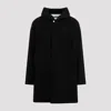 Jil Sander Black Virgin Wool Parka In Black