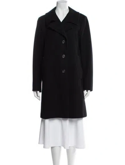 Pre-owned Jil Sander Virgin Wool Peacoat In Black