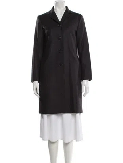 Pre-owned Jil Sander Virgin Wool Peacoat In Gray