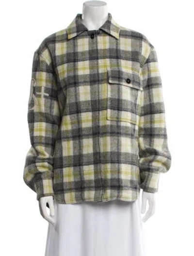 Pre-owned Jil Sander Virgin Wool Plaid Print Jacket In Multi