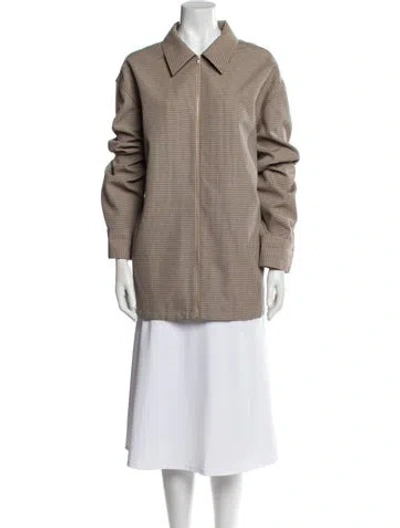 Pre-owned Jil Sander Virgin Wool Plaid Print Jacket In Neutral