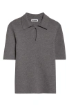 Jil Sander Virgin Wool Polo In Gray