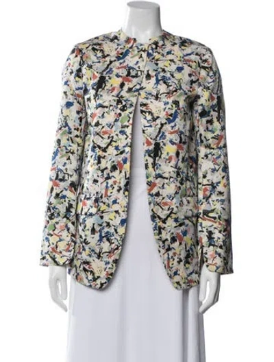 Pre-owned Jil Sander Virgin Wool Printed Evening Jacket In Neutral