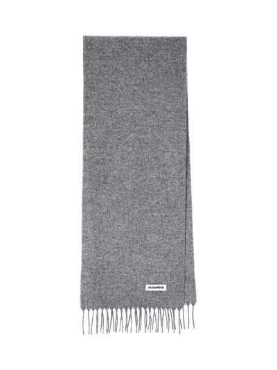 Jil Sander Virgin Wool Scarf In Gray