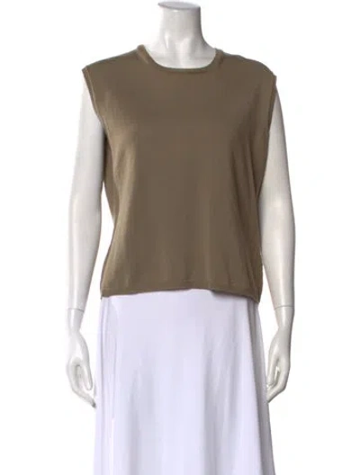 Pre-owned Jil Sander Virgin Wool Scoop Neck Sweater In Neutral