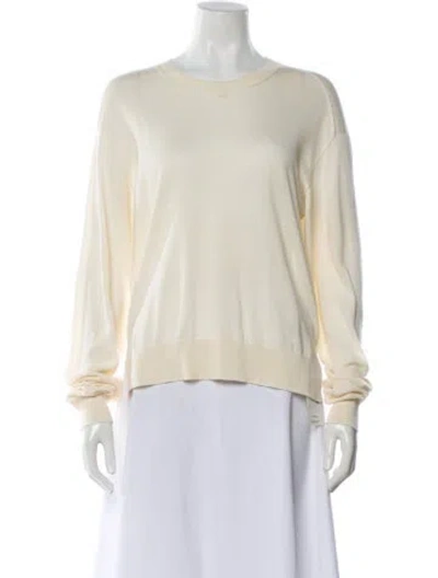 Pre-owned Jil Sander Virgin Wool Scoop Neck Sweater In Neutral