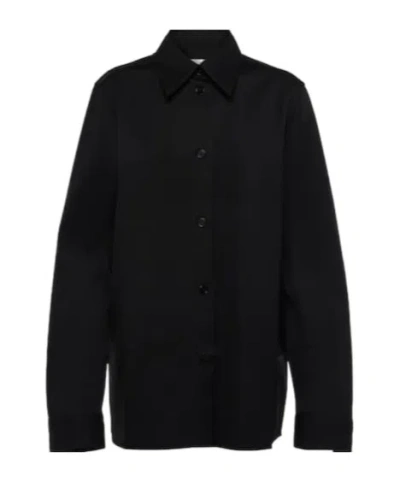 Jil Sander Virgin Wool Shirt In Black