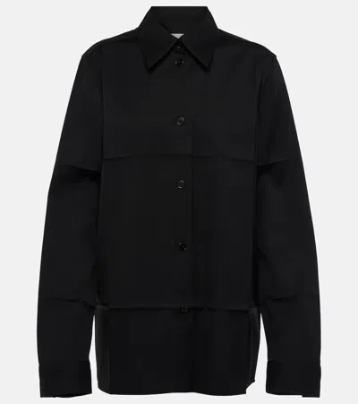 Jil Sander Virgin Wool Shirt In Black