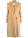 Jil Sander Virgin-wool Single-breasted Coat In Neutrals